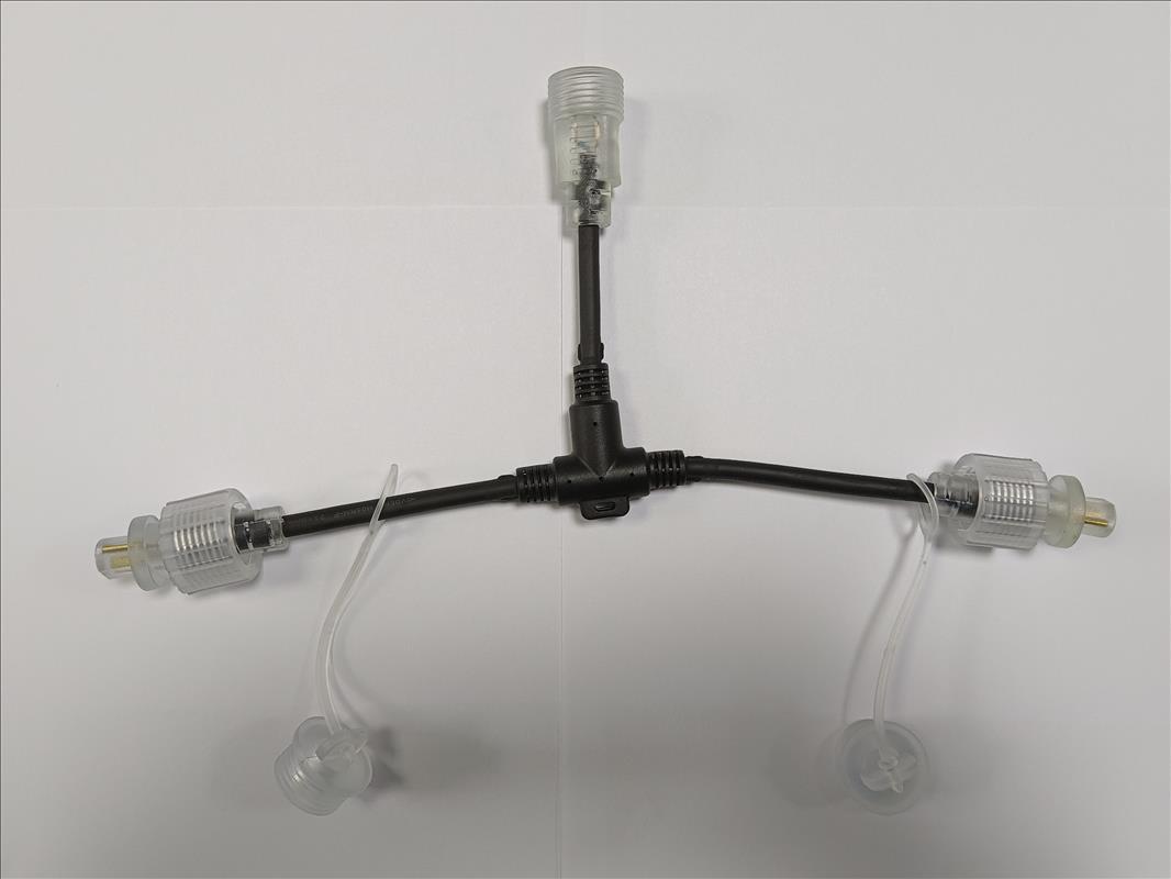 Y-Type Connector Custom-Made 1 Male and 2 Females IP65 waterproof Cable Splitter for LED Strip