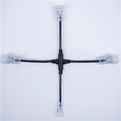 Y-Shape Connector Custom-Made 1 Male and 3 Females IP65 waterproof Cable Splitter for LED Strip